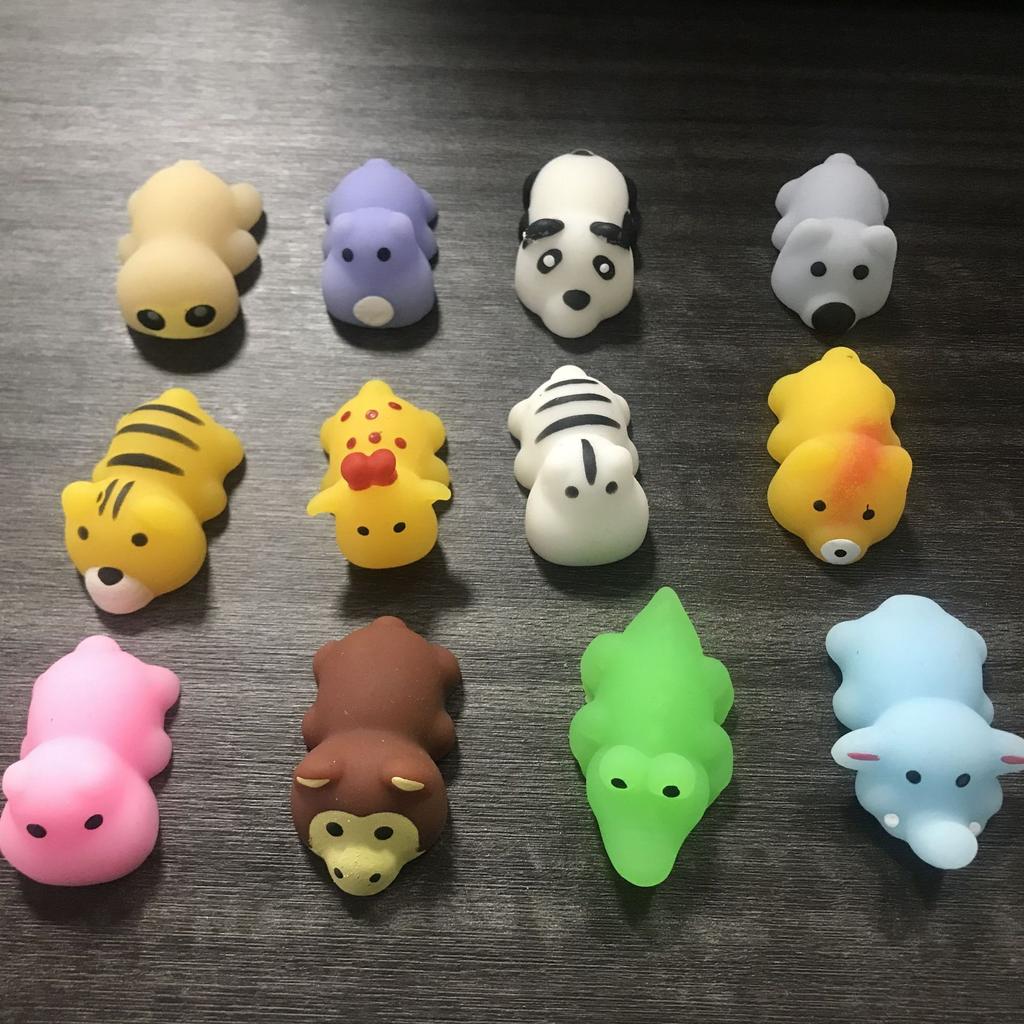 Мягкие игрушки Mochi, мини-игрушки «Животные джунглей», мягкие игрушки-фиджеты, кавайные игрушки для снятия стресса для мальчиков и девочек, сувениры для вечеринок