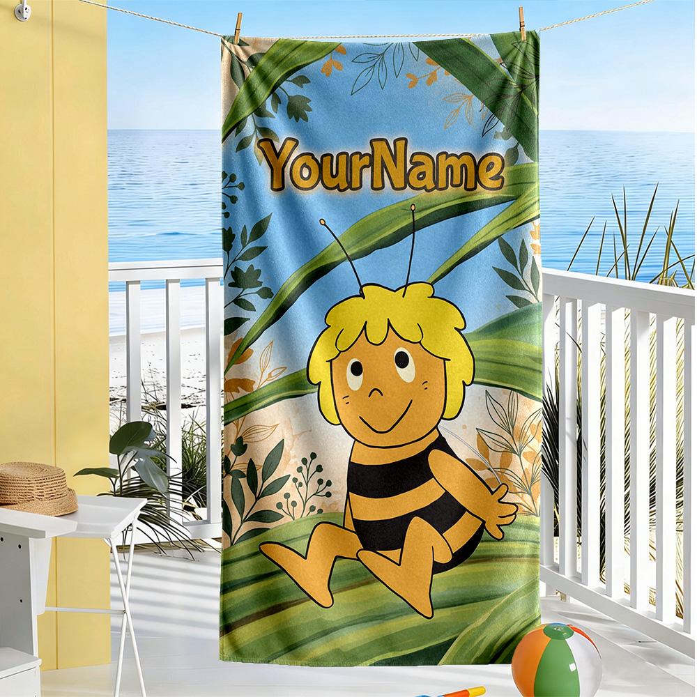 Biene Maja Personalized Name Beach Towel Soft Durable Quick-Dry