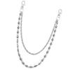 Edgy Punk Streetwear Hip Hop Jeans Chain Unisex Double Layer Waist Accessory Handmade Body Jewelry for Women Men