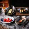 Ceramic Japanese Tableware Dan-shaped Sushi Plate Creative Dessert Special-shaped Fish Plate Hotel Restaurant Supplies