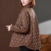 Mom's Age-Reducing Warm Cotton Jacket with Turn-Down Collar - Autumn/Winter 2024 Fashion for Middle-Aged and Elderly Women