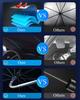 Upgraded Car Windshield Sun Shade Umbrella with Free-Adjustment Handle Windscree