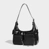 Niche High-grade Punk Biker Style Underarm Bag Large-capacity Commuter Bag Single-shoulder Crossbody Bag