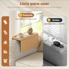 Bamboo Sofa Arm Tray, Foldable, Non-Slip Base, for Snacks Phones Drinks