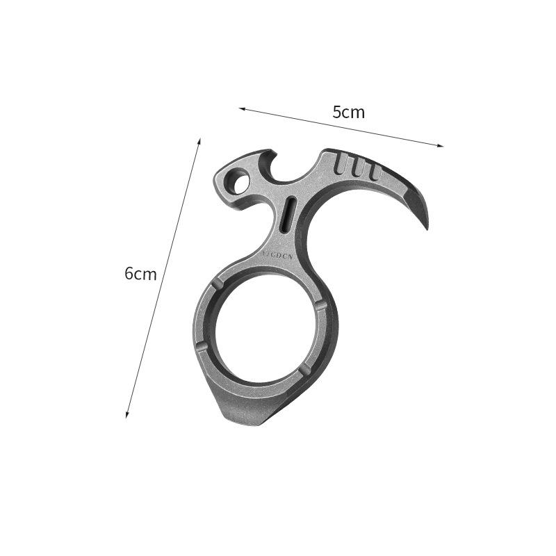 Titanium Alloy Multi-Function EDC Keychain Tool: Pry Bar & Portable Nail Puller
