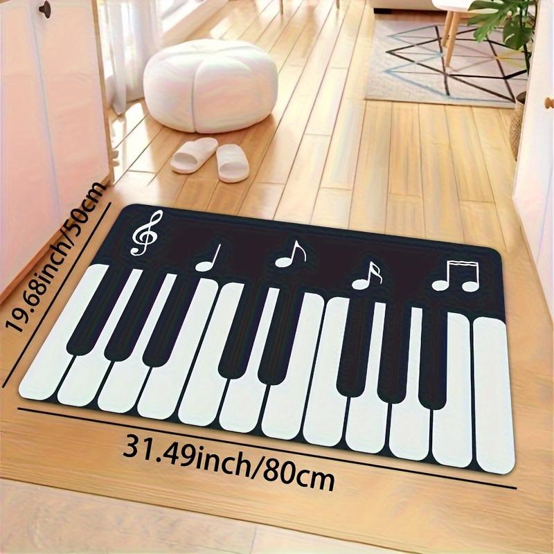 Коврик для пианино Велюровый Фланелевый Напольный Коврик с Рисунком Музыкальный Дизайн Декоративный Ковер Кухня Домашний Декор
