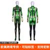 Anime Cosplay Bodysuit Costume Halloween Party Role Play Unisex Tight Fit Green Milk Silk