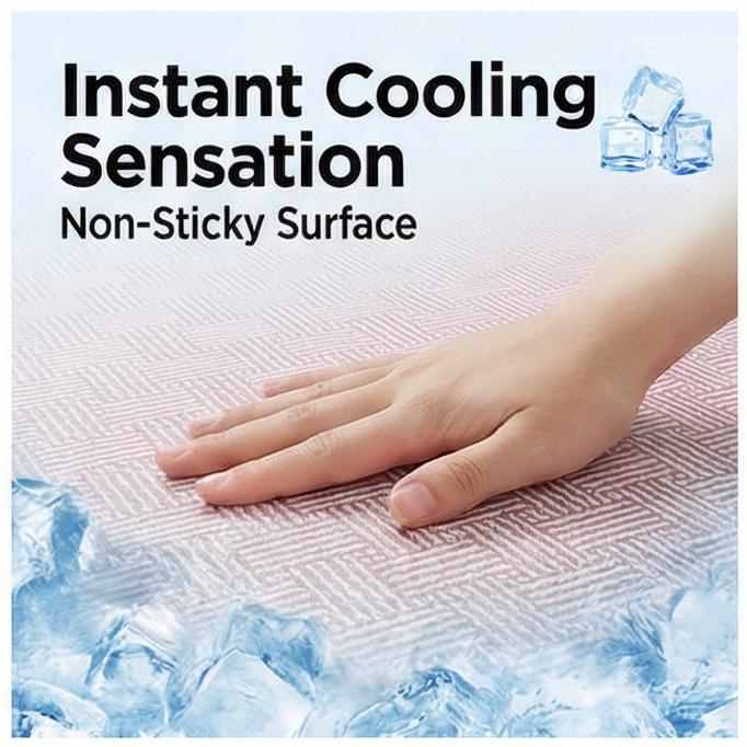 Natural Wormwood Ice Silk Cooling Mat Foldable Washable Summer Bedding for Home Dorm Multi-Size 0.9m-2.0m Bed