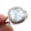 Natural Aquamarine Gemstone Handmade 925 Solid Sterling Silver Ring Size 7 V2v54