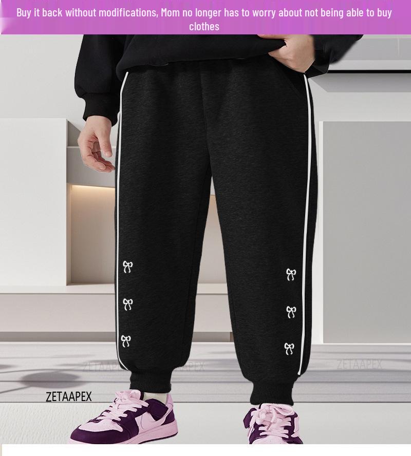 Autumn 2025 Plus Size Kids' Sports Sweatpants - New Style for Middle and Big Children