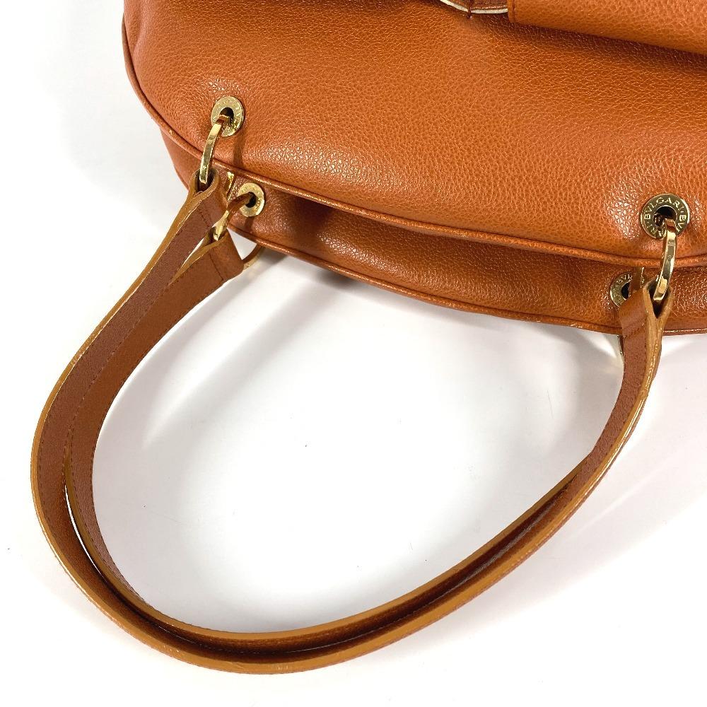 BVLGARI Bvlgari Bvlgari logo Hand Bag Shoulder Bag Leather Brown