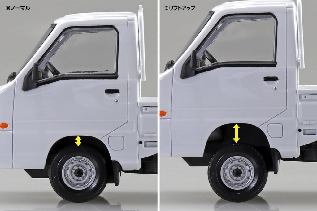 Aoshima Bunka Kyozai Масштаб Rakupla Snap Kit Грузовик Subaru Sambar Морозно-белый Пластиковая модель 1/32 № 05-FW Предварительно окрашенный (Машина)