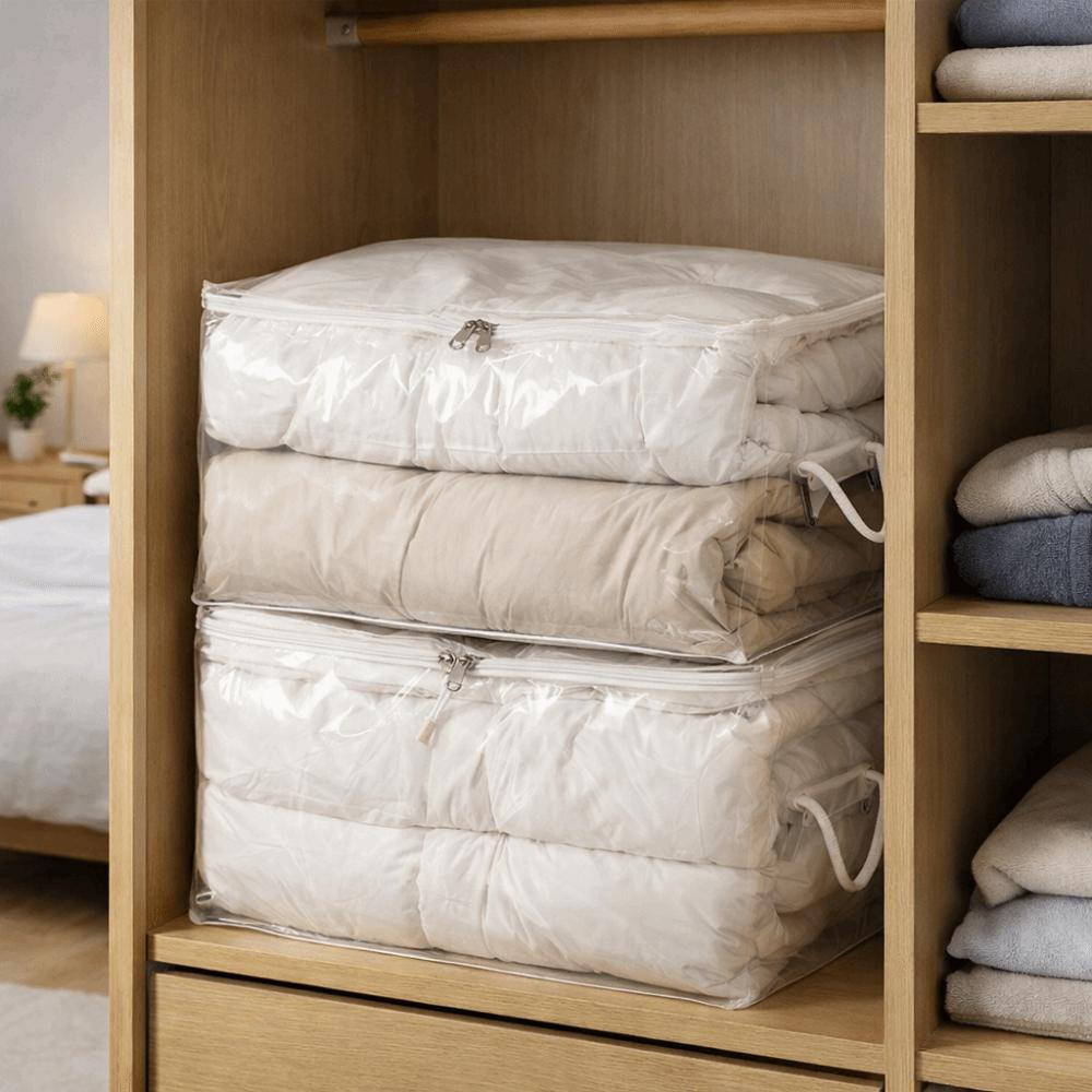 Large Capacity Clear Quilt Storage Bag Dust-proof Sweater Storage Bag Clothes Storage Bag Wardrobe
