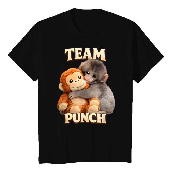 Футболка Monkey Punch с коротким рукавом Повседневная футболка Милый круглый вырез Футболка с рисунком обезьяны орангутана