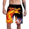 Flame Shorts 3D Digital Printed Casual Fashionable Beach Shorts Surfing Shorts for Men