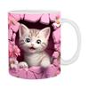 Adorable 3D Cat Pattern Ceramic Mug Cute Kitten Coffee Mug Smooth Tea Milk Cup Funny Christmas Birthday Gift For Cat Lovers