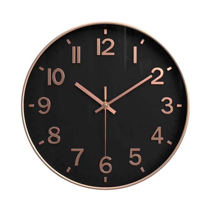 [12 дюймов 30 см] Модные бесшумные нетикающие настенные часы, креативные трехмерные цифровые настенные часы для гостиной и спальни