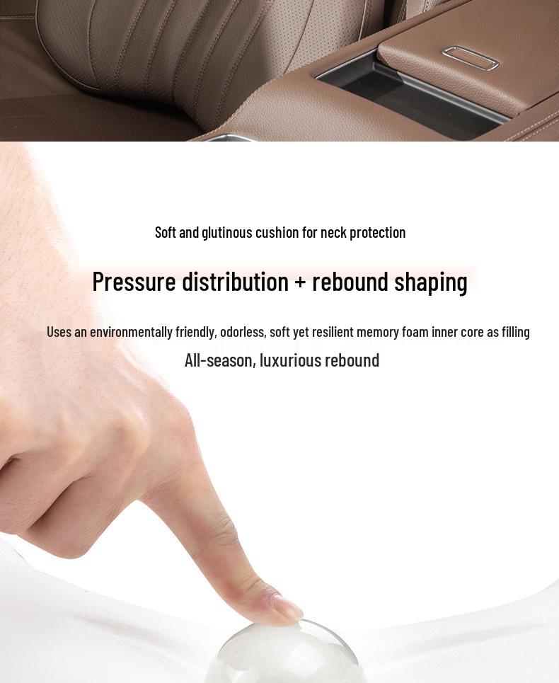 Lynk & Co Car Headrest & Lumbar Support Set for 01/06/07/08/09/10EMP/Z20/900 - Neck & Waist Protection.