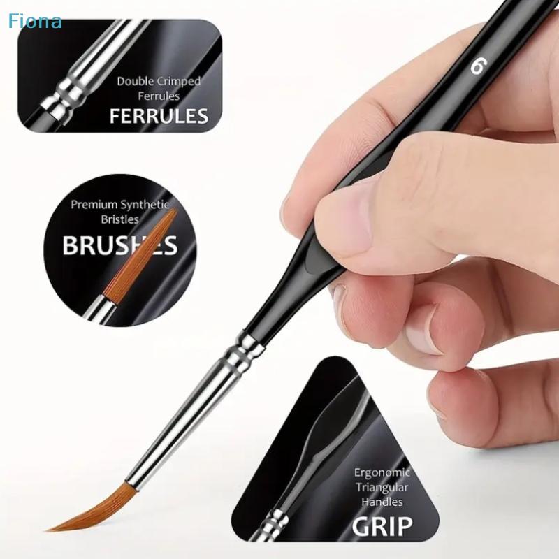 Профессиональные Миниатюрные Кисти для Рисования Набор Кистей Drybrush Micro Detail для Акрила, Акварели