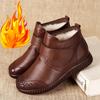 New Women's Leather Ankle Furry Boots Thick Bottom Plush Shoes Women Winter Warm Fur Boot Female Fashion Footwear