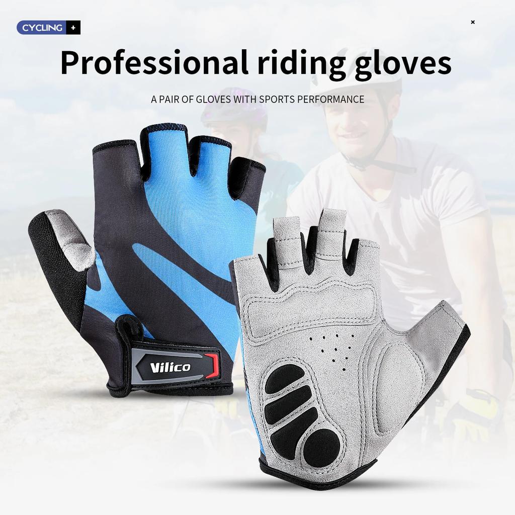 Cycling Gloves Half Finger Breathable Anti-Slip Shock Absorbing Lightweight for Road Mountain Bike Outdoor Sports Men Women