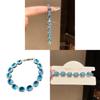 Womens Zircon Oval Cuff Bracelet With Geometric Style Light Luxury Office Wear Gift Idea