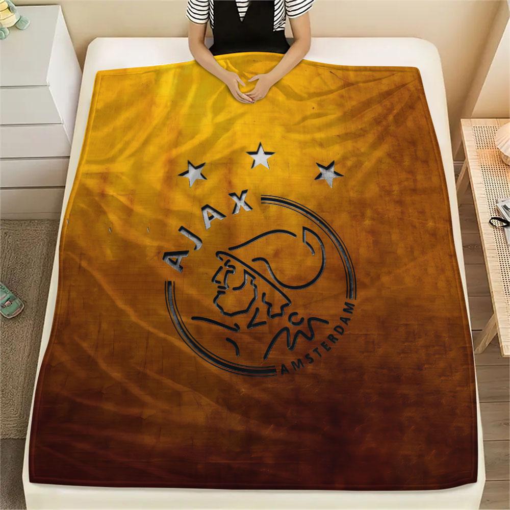 1PC AFC Ajax Patterned Flannel Blanket Suitable For All Seasons for Home Decor Warmth and Comfort Gifts Holiday Present