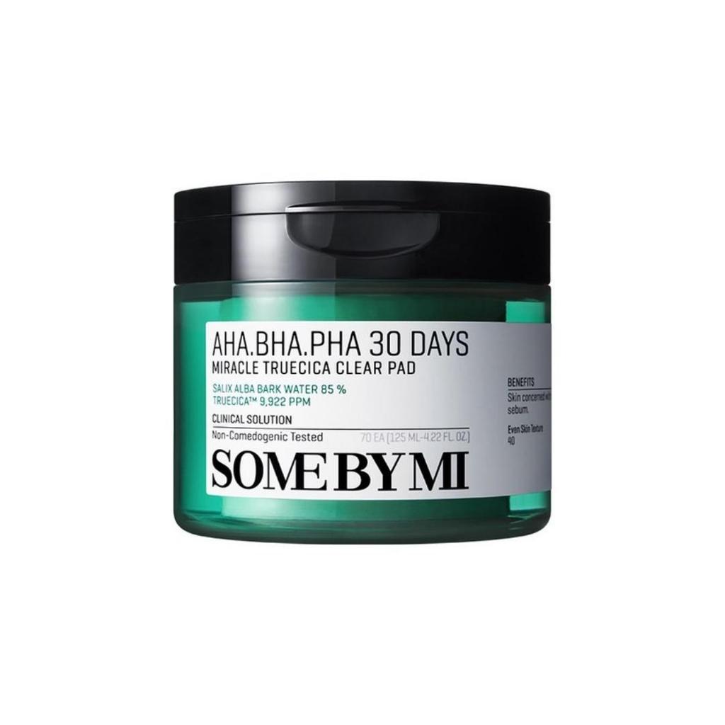 SOME BY MI AHA BHA PHA 30 Days Miracle Truecica Прозрачный тонер-диск 125 мл (70 шт.)