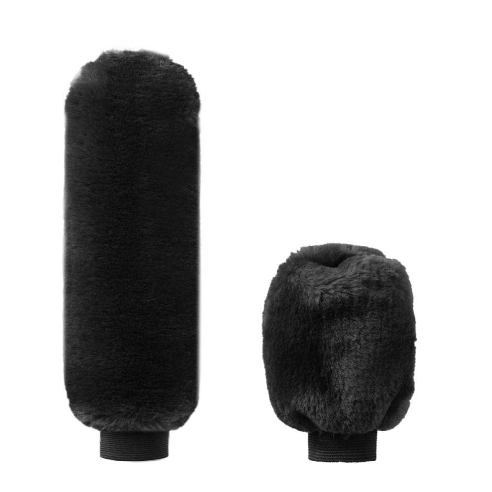 1 Pair of Soft Plush Handbrake Cover Set Warm Handbrake Grip Covers Automatic Transmission