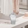 Necklace Bust Display Stand Jewelry Holder Photo Prop, PU Leather Selling Storage Rack Shop