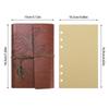 A6 Vintage Travelers Binder Notebook Blank Kraft Diary PU Leather Loose Leaf Notepad Journal Sketchbook Office Supplies