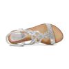 Large size hollow flat rhinestone sandals bohemian comfortable women's shoes summer 5151-3