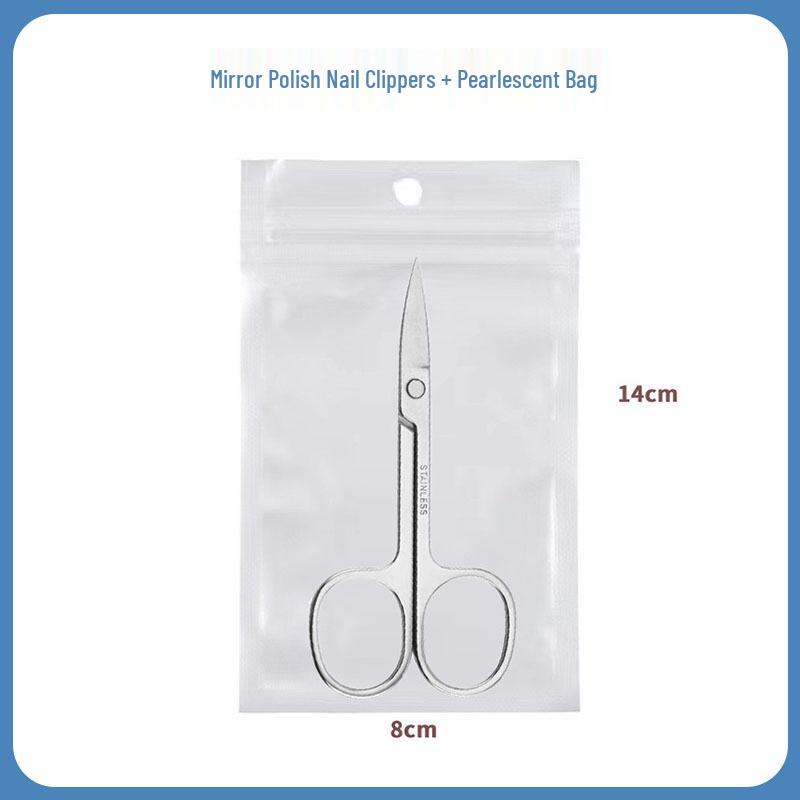 Stainless Steel Eyebrow and Nose Hair Trimmer Scissors - Pointed & Round Tip for Men’s Grooming