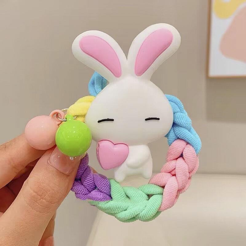 Детские разноцветные мультяшные резинки для волос - Милые дизайны с клубничкой и мишкой | Нежные к волосам