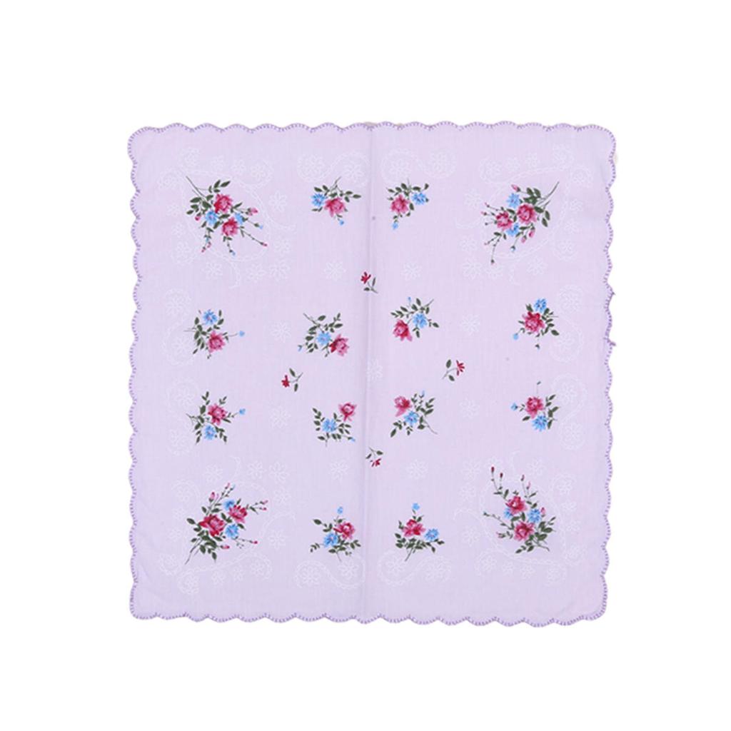 3 шт. Цветочные носовые платки полотенца 30*29 см элегантный винтажный классический хлопковый носовой платок летний портативный женский повседневный полотенце для рук