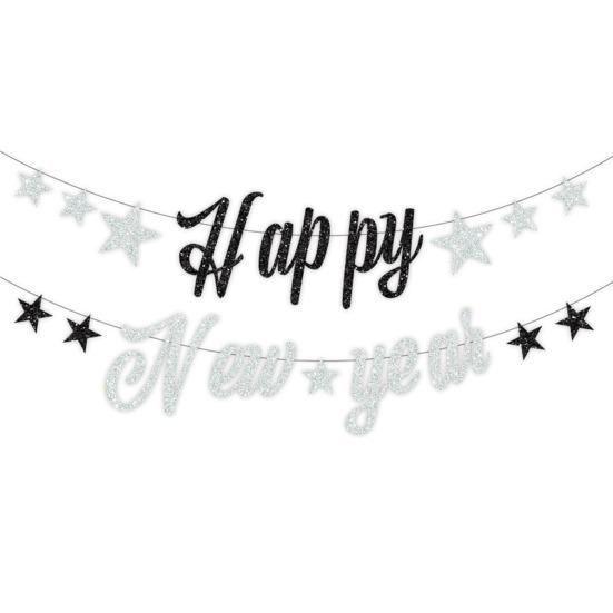 2024 год баннер сверкающий яркий цвет тонкая текстура устойчивый к выцветанию подвесной баннер праздничное украшение реквизит для фотосъемки