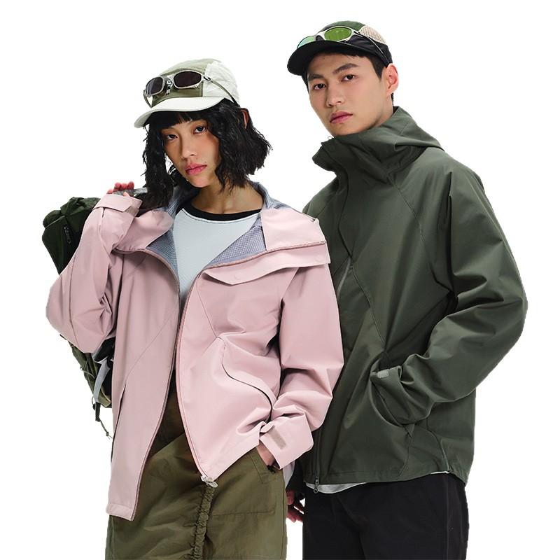 Mountain shell lightweight jacket women's windproof, waterproof and oil-proof outdoor DuPont three-proof magnetic hiking suit men