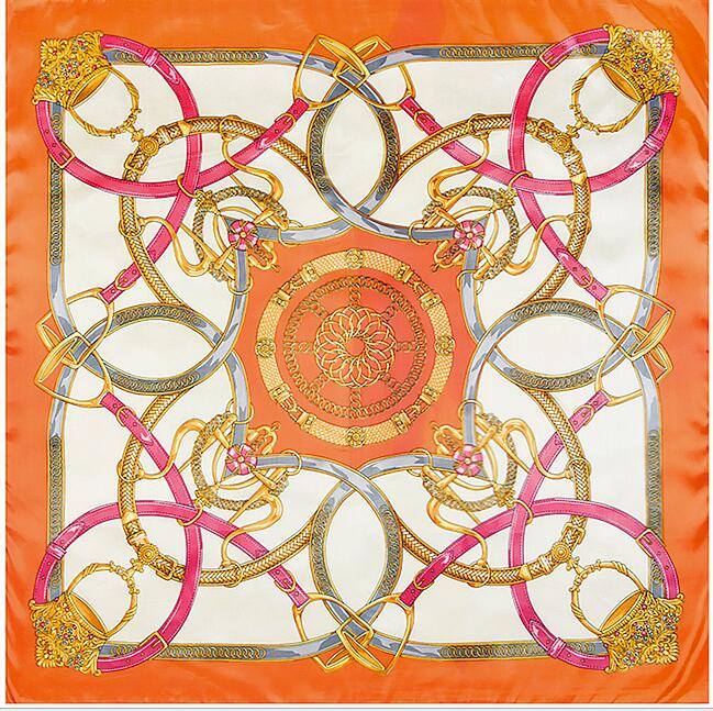 90*90cm Luxury Brand Women Silk Scarfs Van Gogh Painting Square Scarves Spring Summer Shawls For Ladies