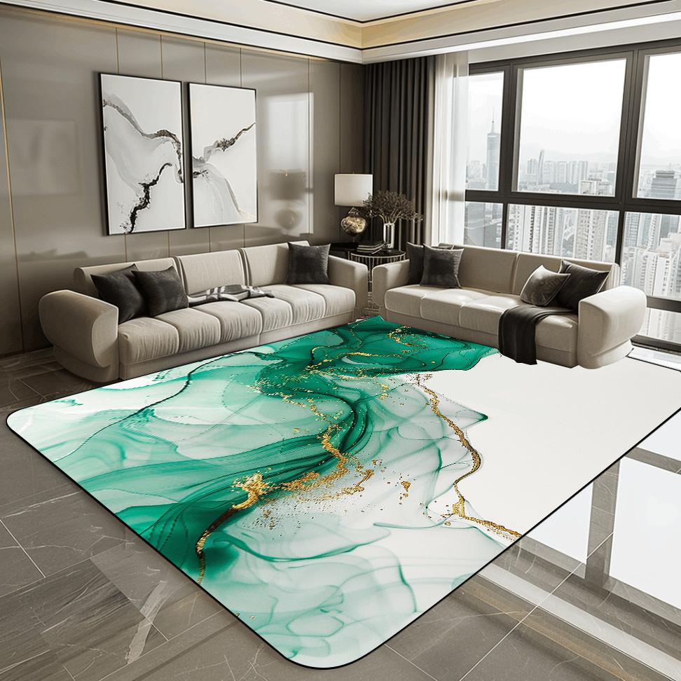 Современный 3D ковер для гостиной, роскошный золотой декоративный напольный коврик для гостиной, дивана, абстрактный ковер для спальни, гардеробной, мягкий ковер, противоскользящий