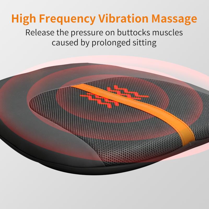 Массажная подушка для поясницы и спины, массажное кресло с электрическим подогревом, подушка для шеи и плеч, массажная подушка для тела, облегчение позвоночника