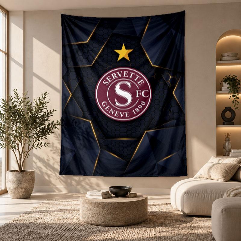Decorative Tapestry,Servette FC Printed Wall Art, Lightweight Wall Hanging For Bedroom Background
