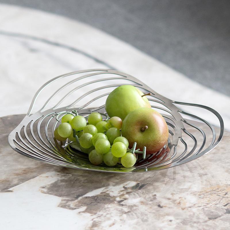 Дизайнерская полая металлическая тарелка для фруктов для дома, гостиной, журнального столика, подноса для хранения, модель дома, офиса продаж, художественных принадлежностей