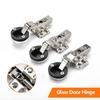 2Pcs Opening 26mm Glass Door Hinge For Cabinet Door Display Wine Cabinet Door Damping Hinge Ordinary Hinge