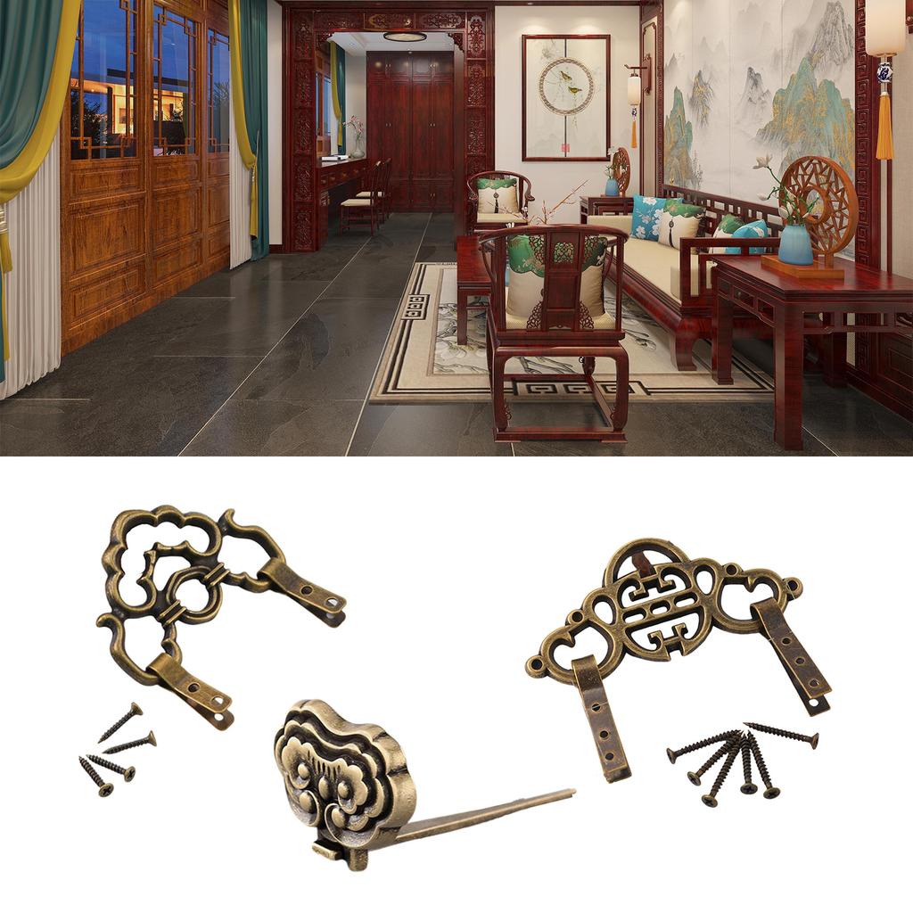 Antique Chinese Style Brass Hook for Mirrors and Frames Heavy Duty Copper Wall Hanger