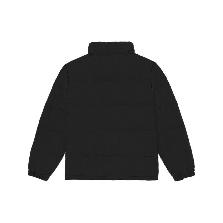 Vans FW22 Однотонный Свободный пуховик с принтом логотипа на молнии и воротником-стойкой, унисекс, верхняя одежда, черный цвет VN000913BLK