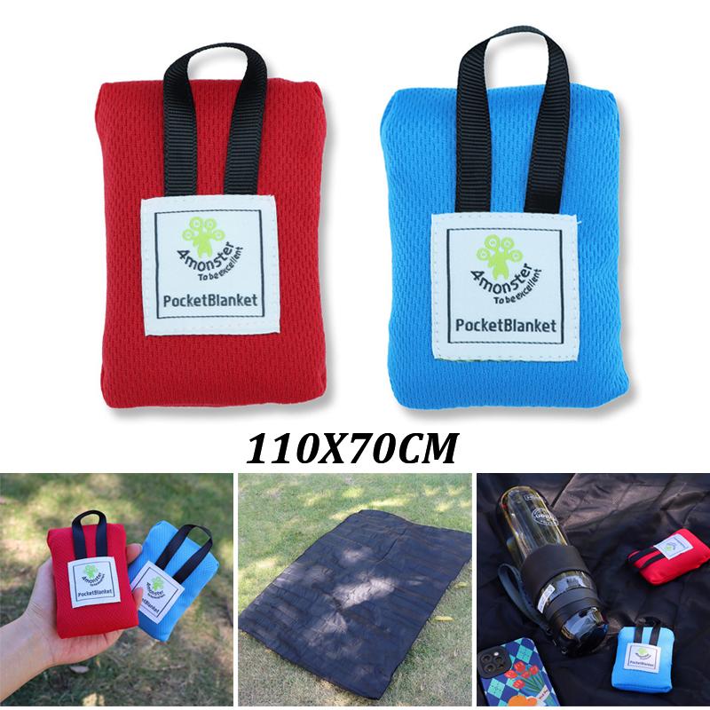 Mini Pocket Picnic Blanket Outdoor Pocket Blanket Compact Beach Mat Foldable Lightweight Pad Portable Picnic Waterp Waterproof Mat Beach Pad