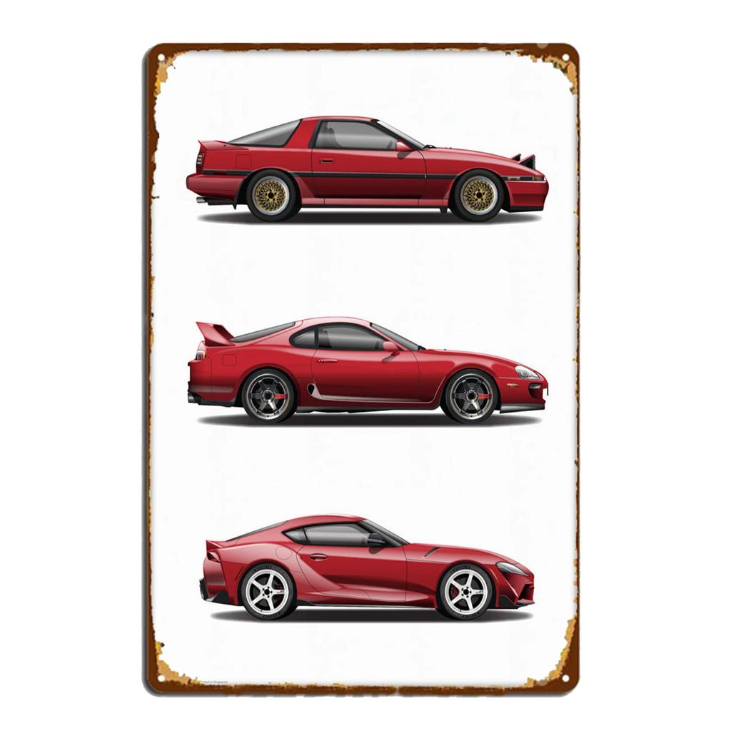 Спортивный автомобиль AE86 Параметры производительности Плакат Винтажные таблички Металлическая жестяная вывеска Гараж Бар Декор Тарелка Художественная настенная табличка Жестяные знаки