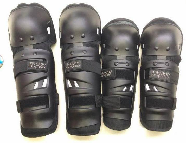 Motorcycle Off-Road Knee and Elbow Pads Set - Round Head Competition Protective Gear