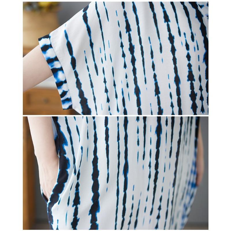 Dimanaf Плюс размер Новое летнее длинное платье с принтом 2025 года Женское базовое винтажное пляжное повседневное платье с V-образным вырезом Свободное платье