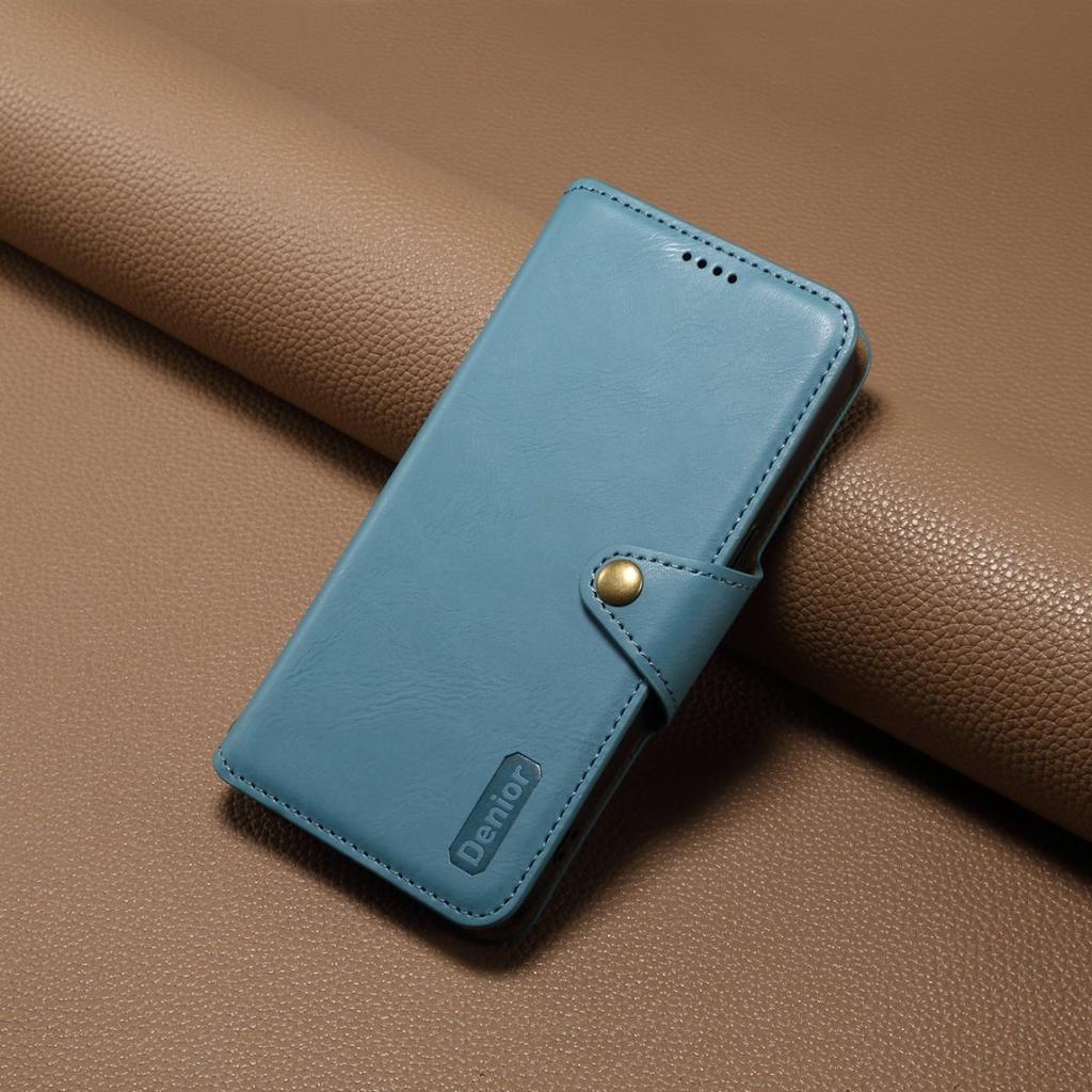 Denior PU Leather Texture Pure Color Card Wallet Phone Case Button Kickstand Model B02 Compatible for Mate 60/50/40/30 Series
